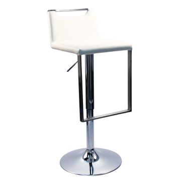 Image of Vanity Adjustable Bar Stool - White